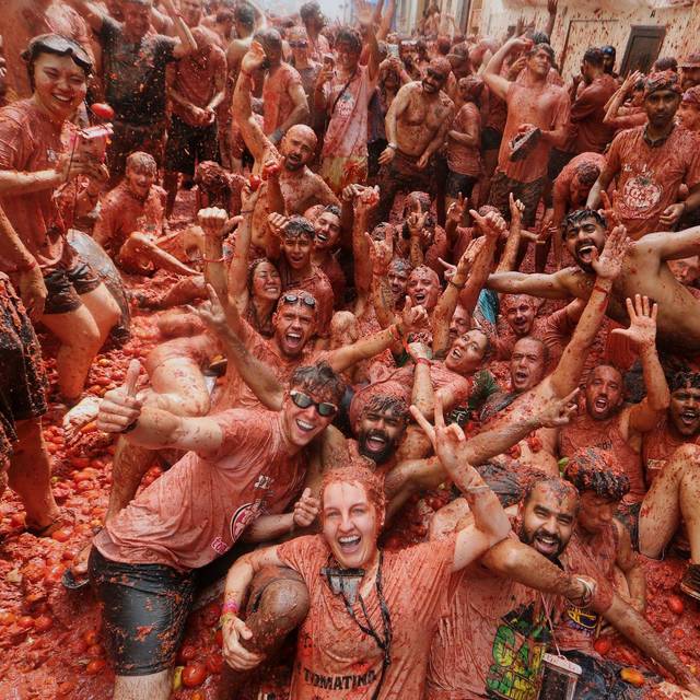 «La Tomatina» - Tomatenschlacht in Spanien