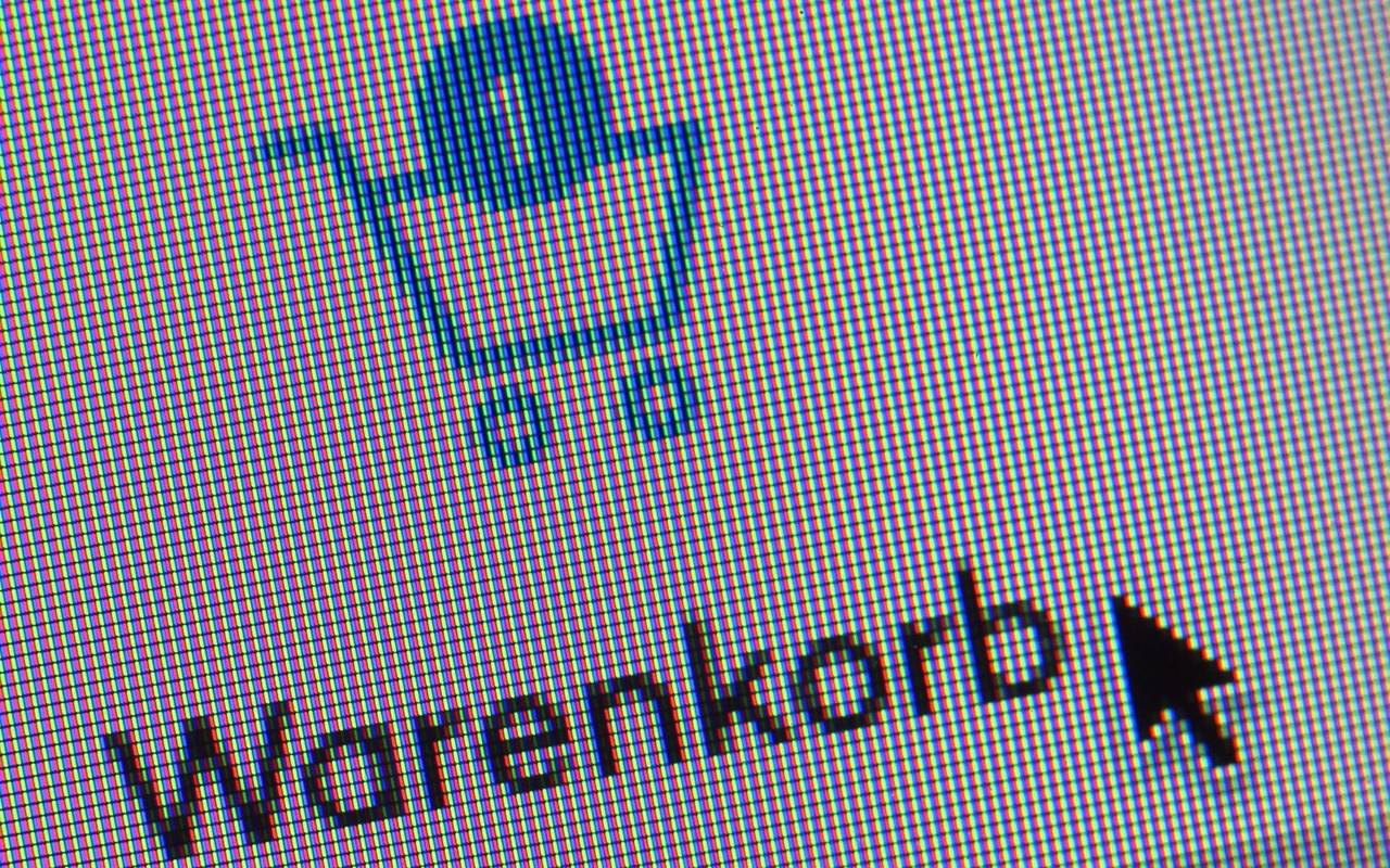 Symbol eines Warenkorbs auf einer Website