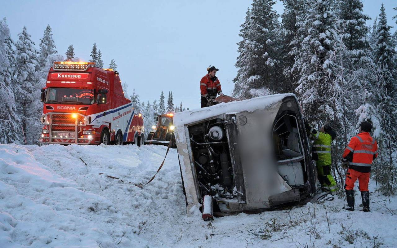 Busunfall in Schweden