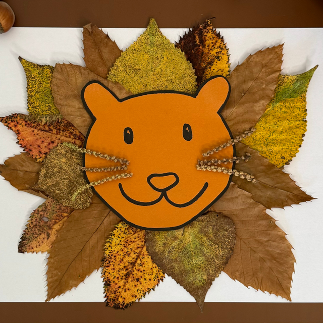 Herbstbasteln mit Blättern
