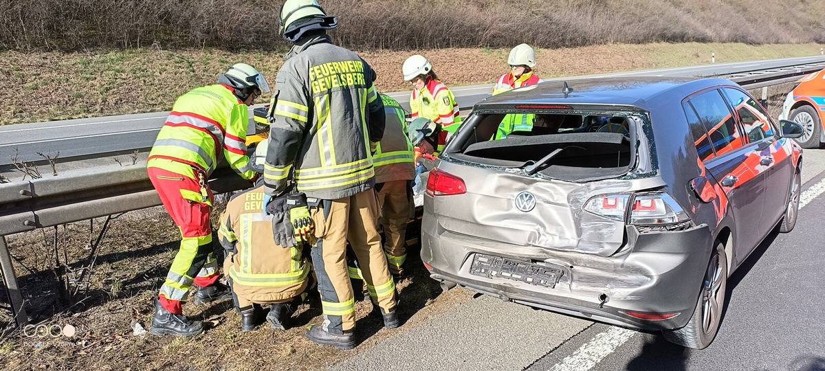 Auffahrunfall auf der A1 bei Gevelsberg