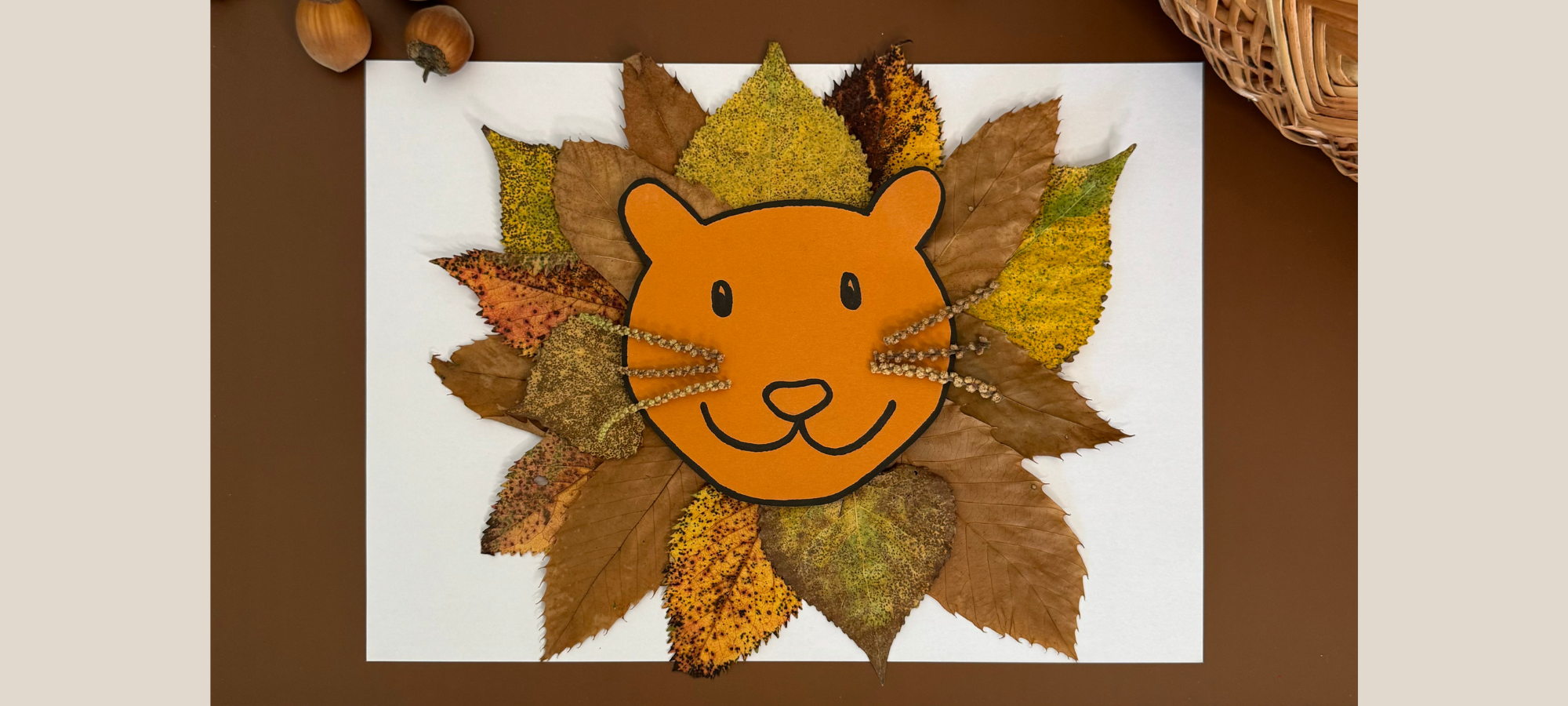 Herbstbasteln mit Blättern 