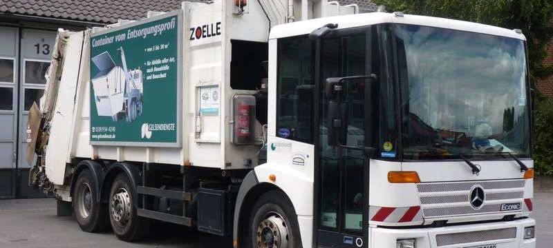 Front eines Müllwagens von den Gelsendiensten in Buer.