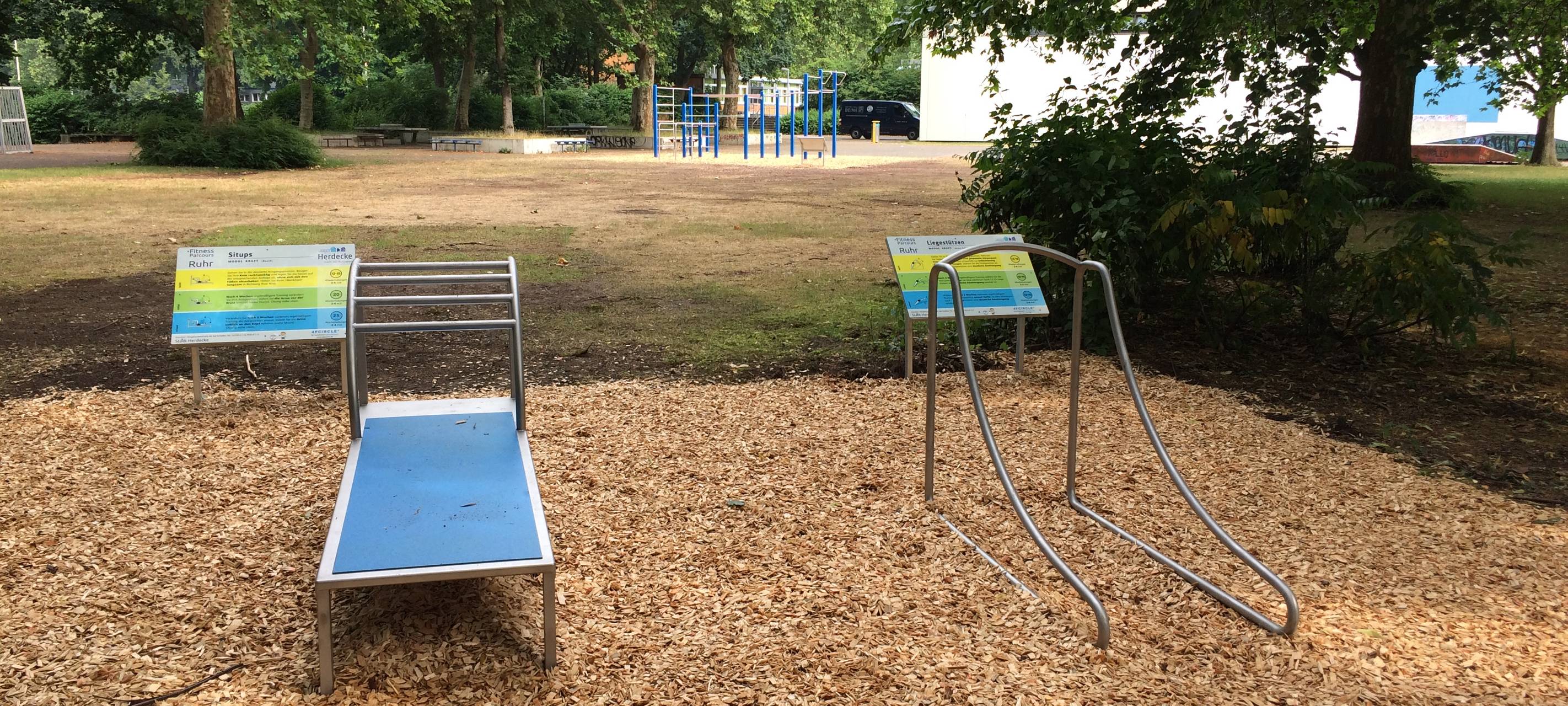 Thorge testet neuen Fitness-Parcours in Herdecke