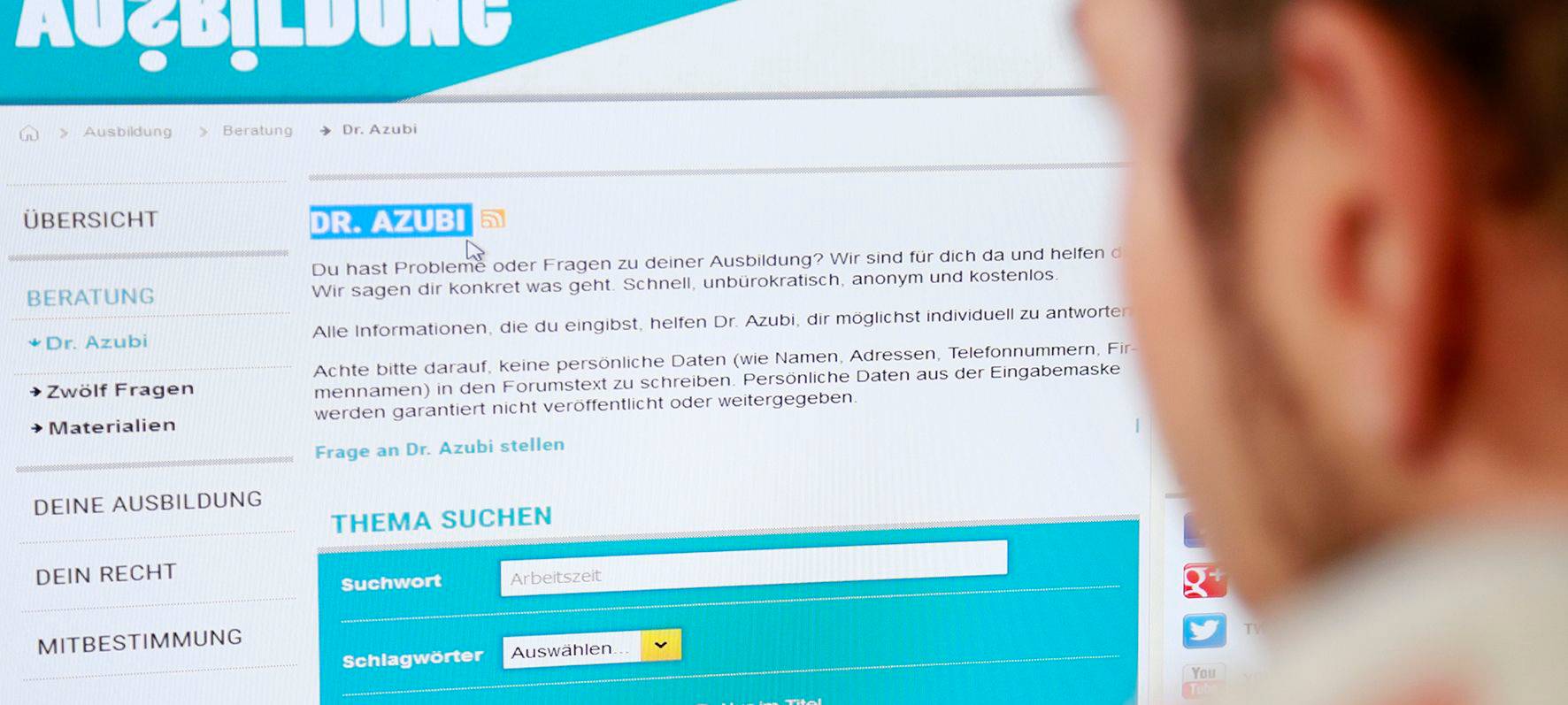 Gewerkschaft verweist auf Online-Portal für Azubis