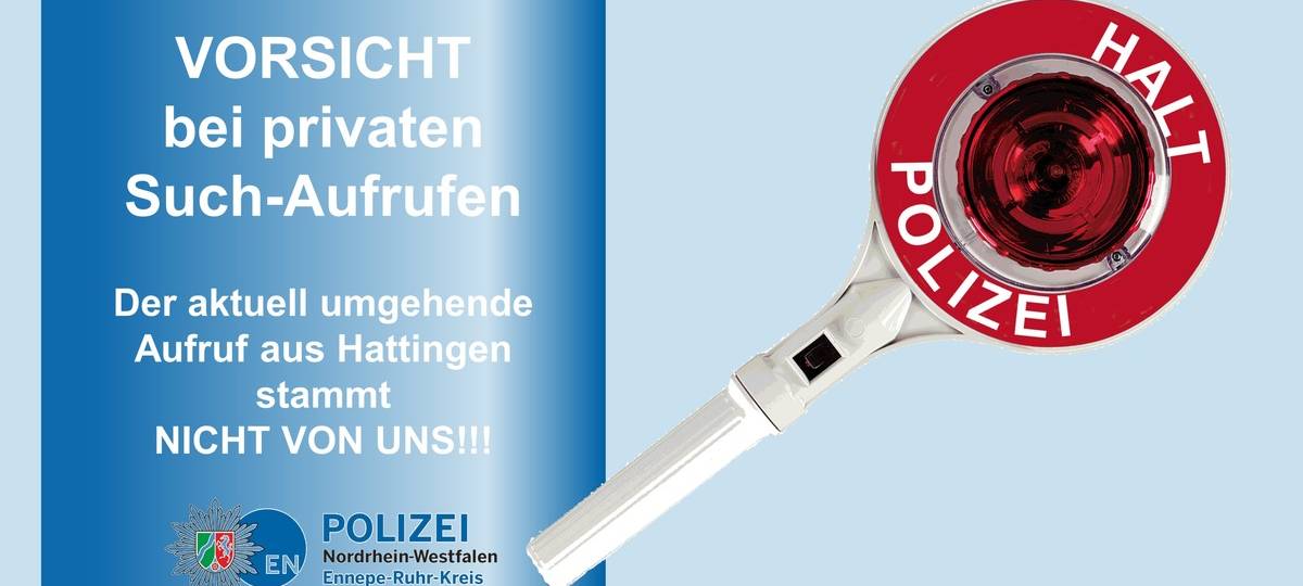 Polizei distanziert sich von Fahndungsaufruf in Hattingen