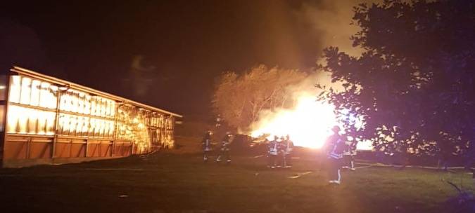 Scheunenbrand in Grundschöttel - Brandstiftung