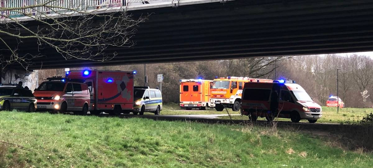 Großer Rettungseinsatz an der Ruhr in Herbede