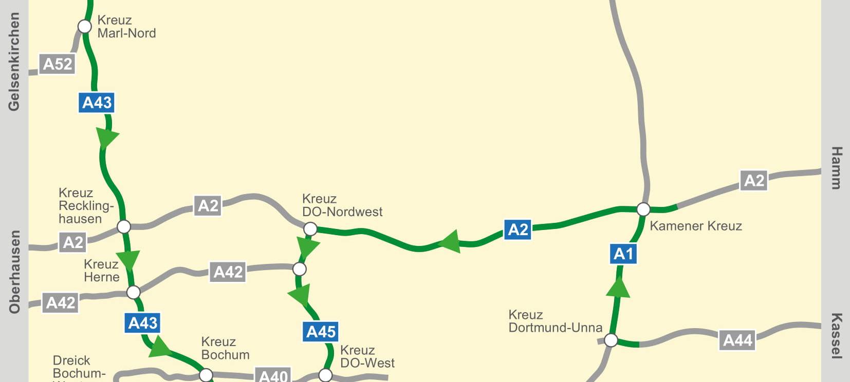 Vollsperrung der A1 an diesem Wochenende