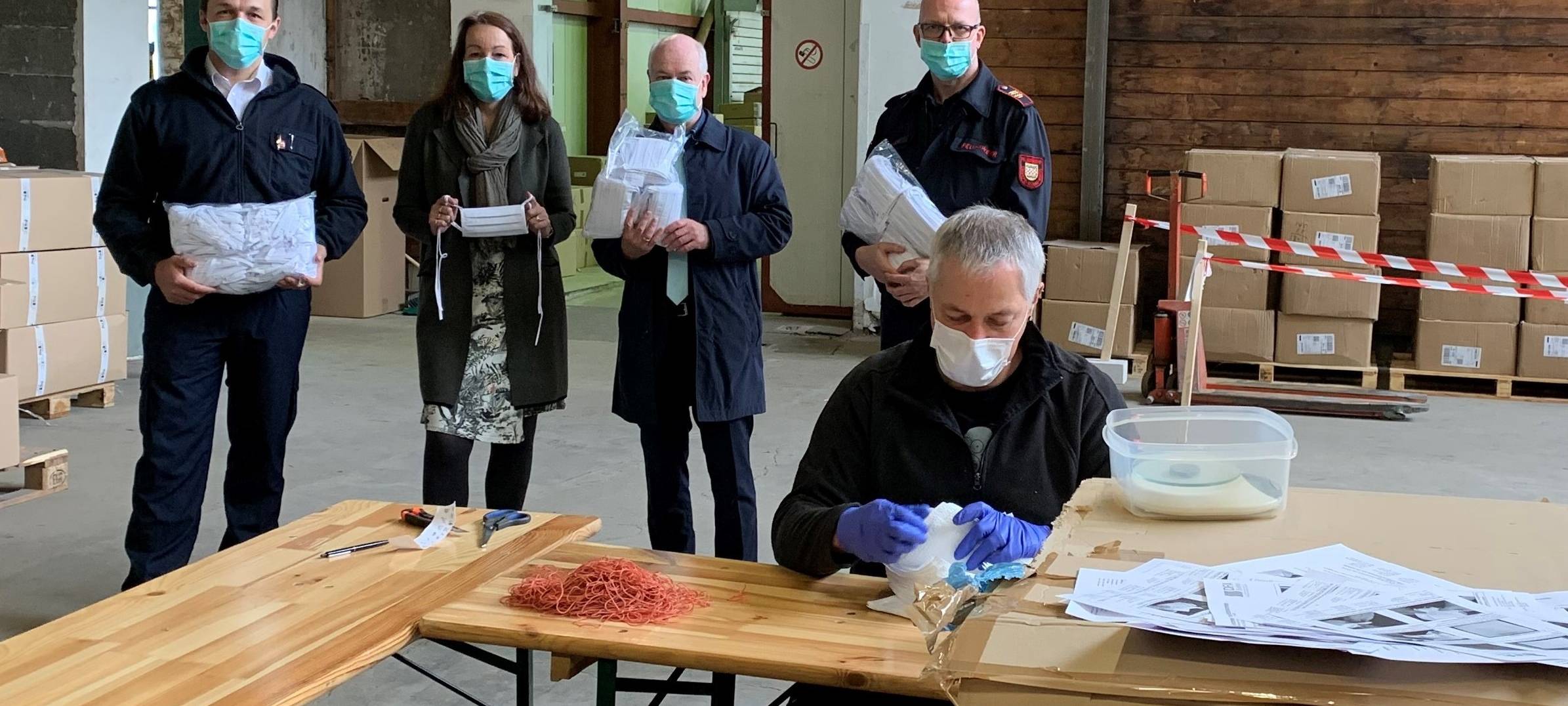 Kreis versorgt Städte mit Schutzmaterial