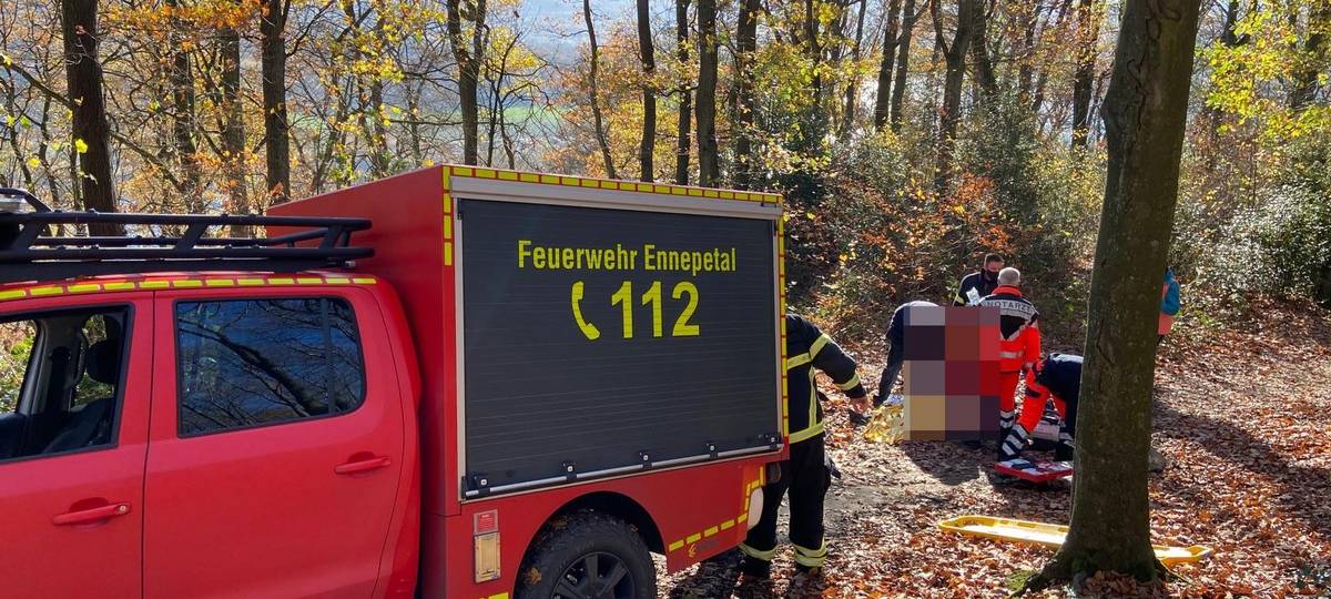 Aufwändige Rettung aus Waldgebiet