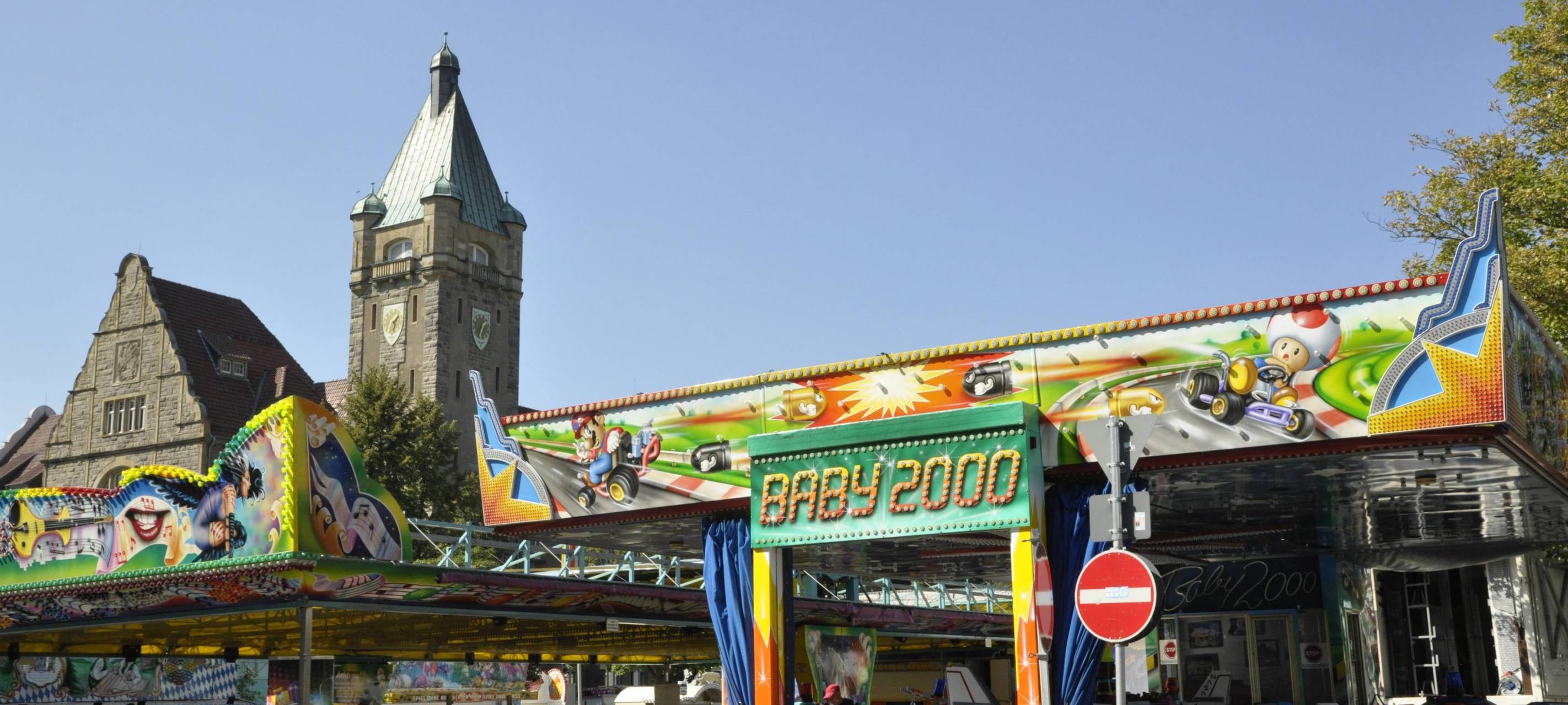 Straßensperrung vor der Herbstkirmes Hattingen