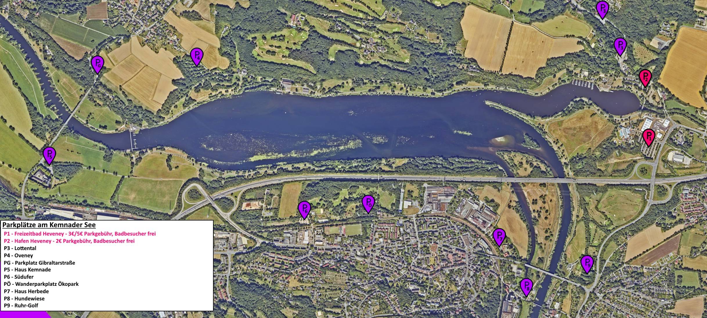 Parken am Kemnader See kostet jetzt