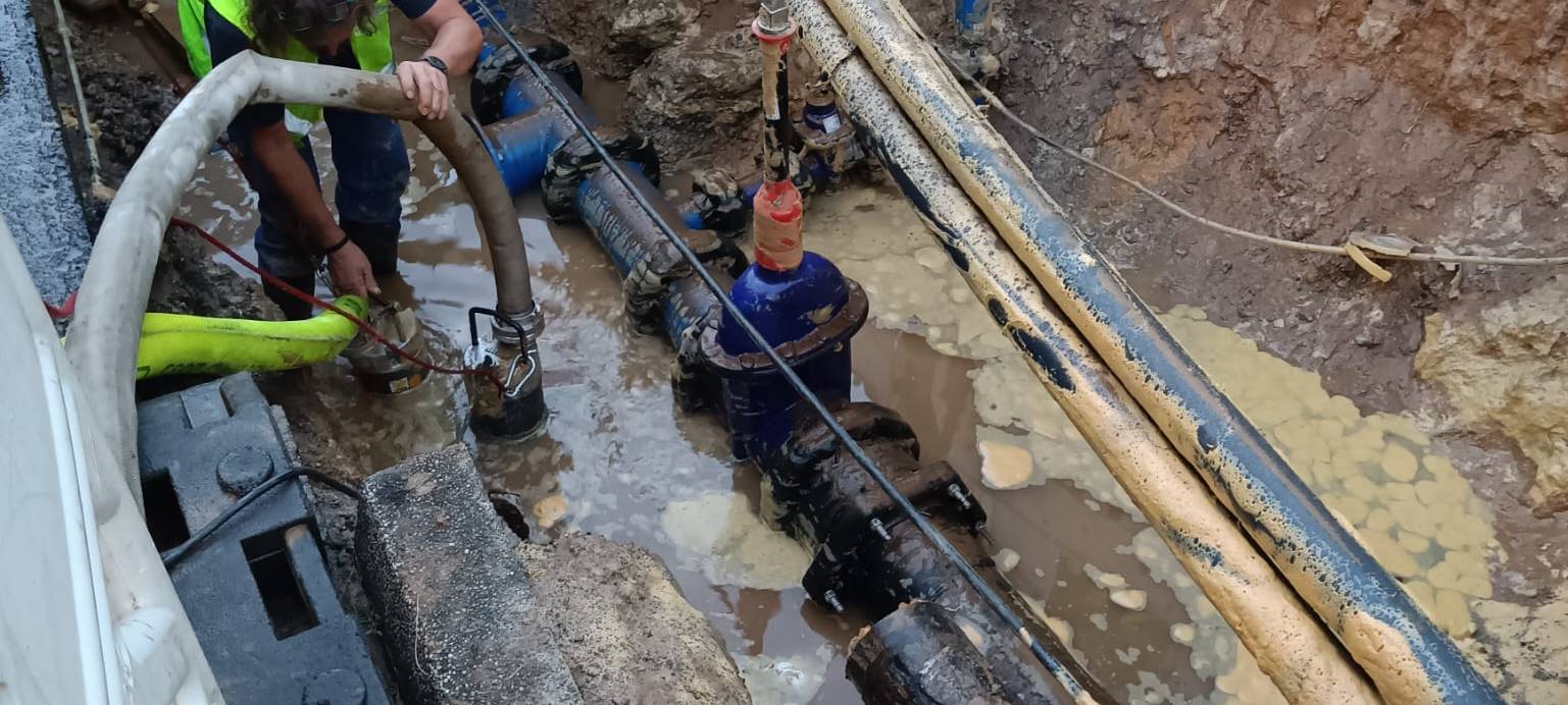 Wasserrohrbruch in Hattingen