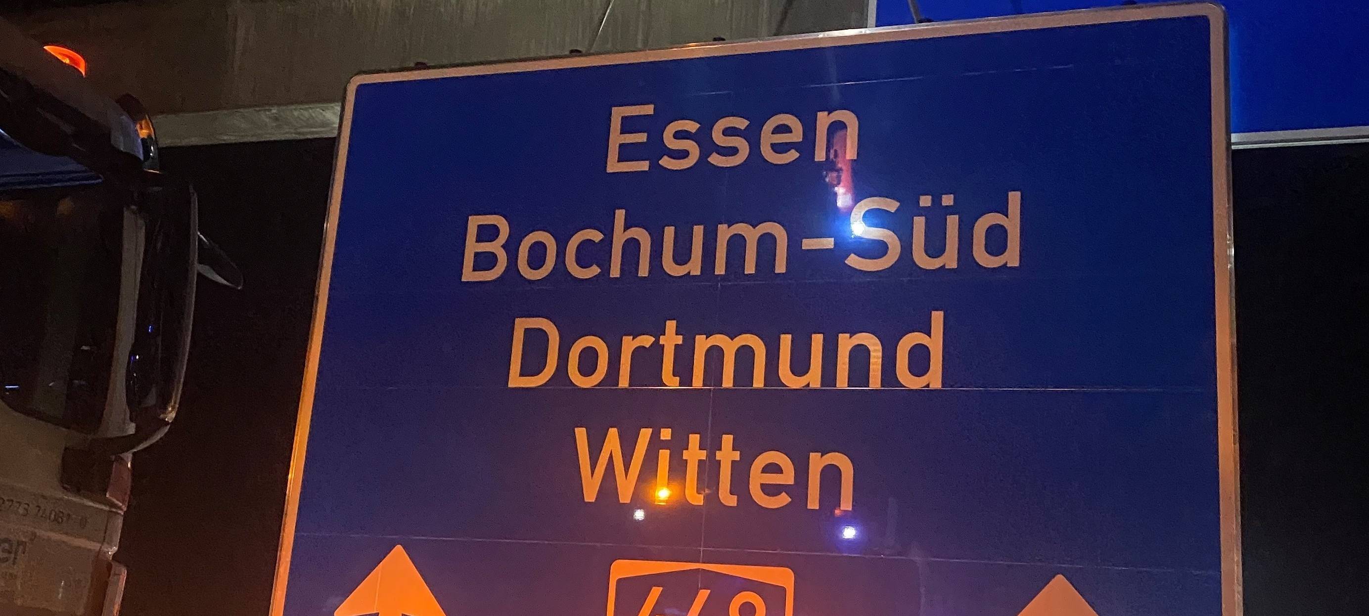 A448: Auffahrt Witten-Zentrum heute Nacht gesperrt