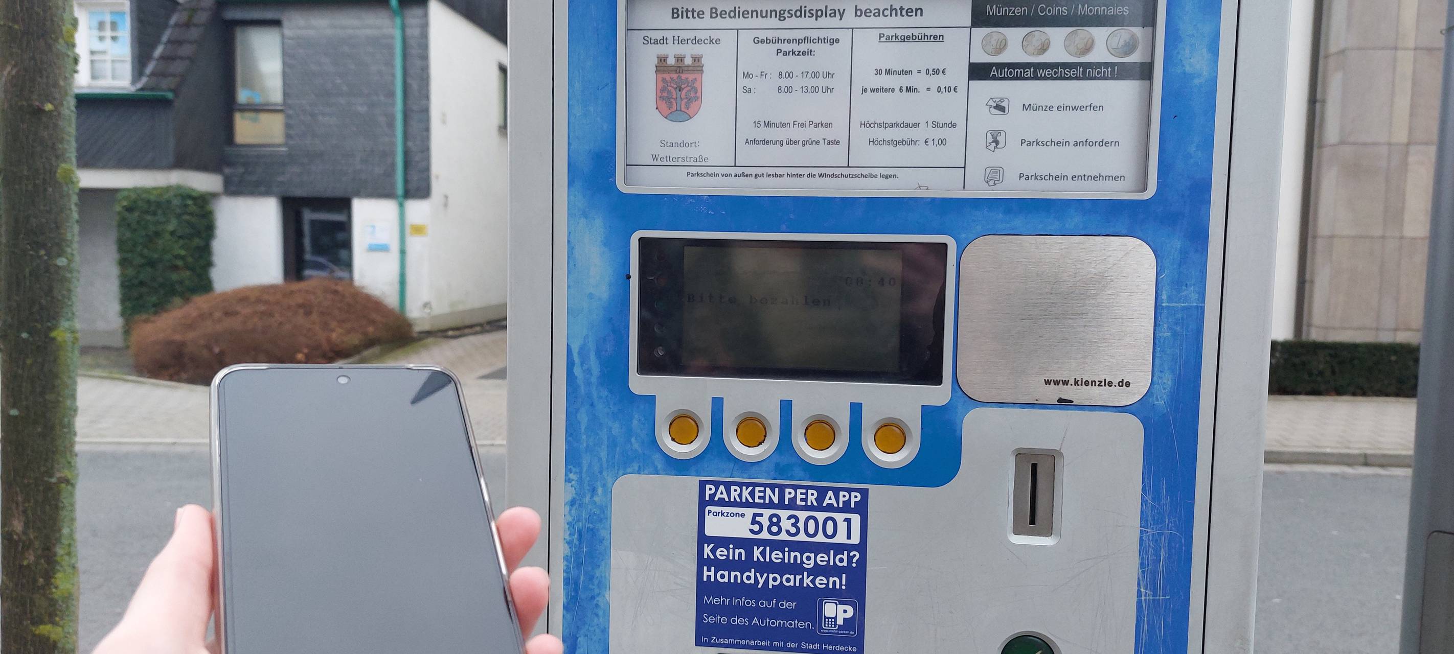 Parkticket per Handy kaufen in Herdecke