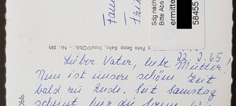 Postkarte kommt nach 59 Jahren in Witten an