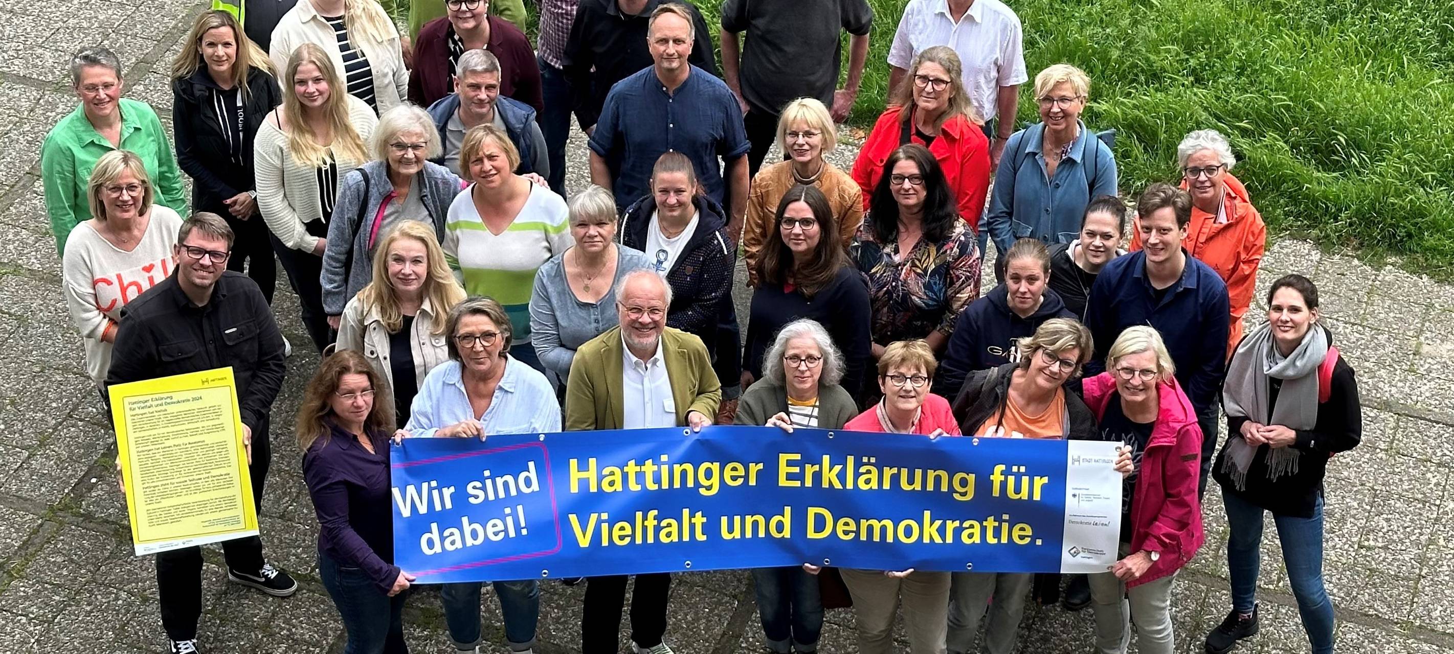 Fotoaktion zur Hattinger Erklärung