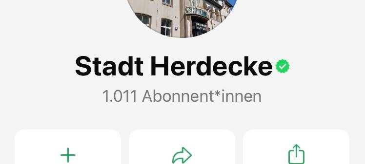 Stadt Herdecke hat WhatsApp-Kanal