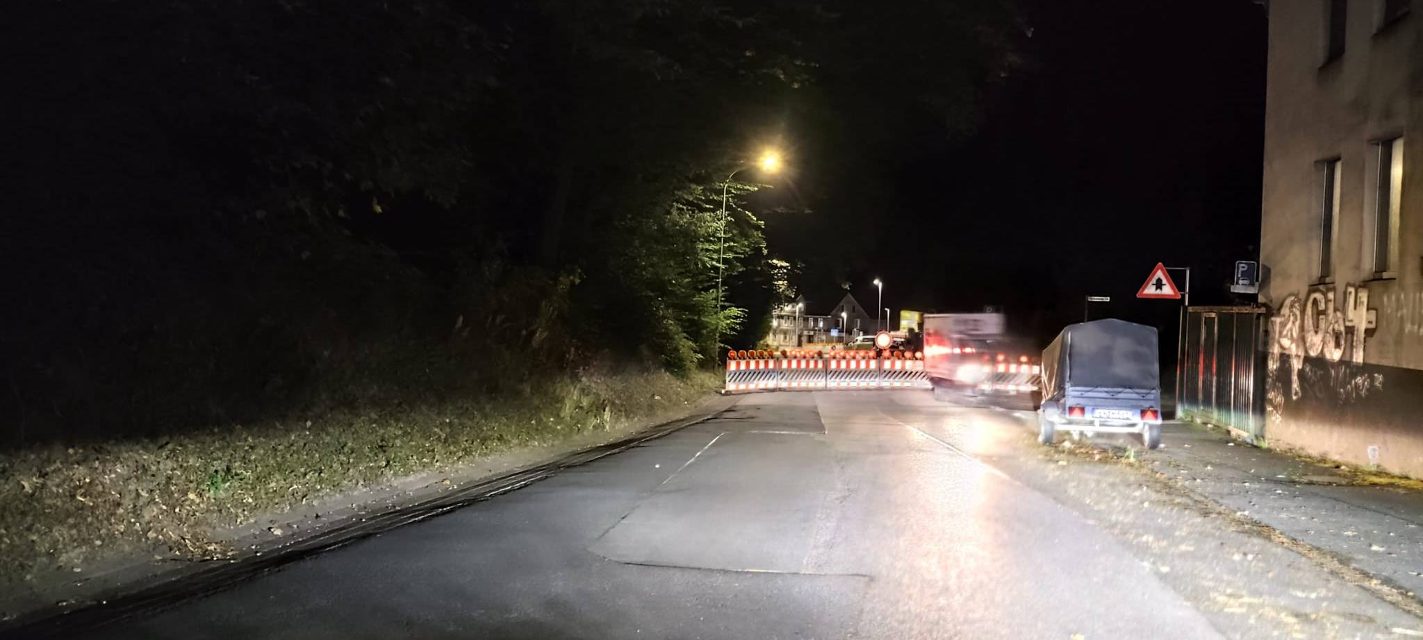 Hembecker Talstraße in Ennepetal vollgesperrt