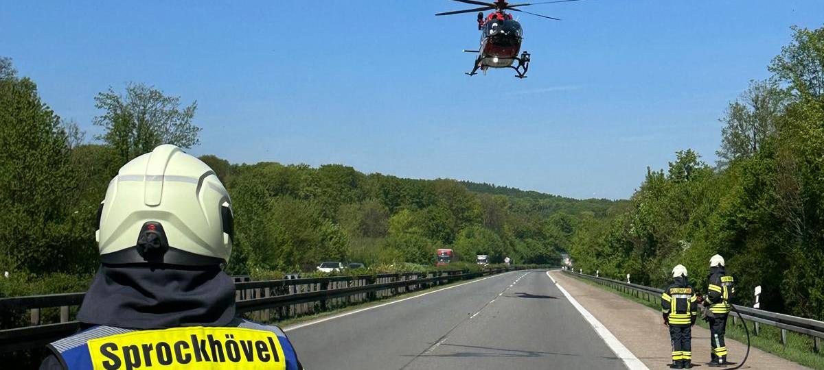 A43: Unfall mit Motorrad