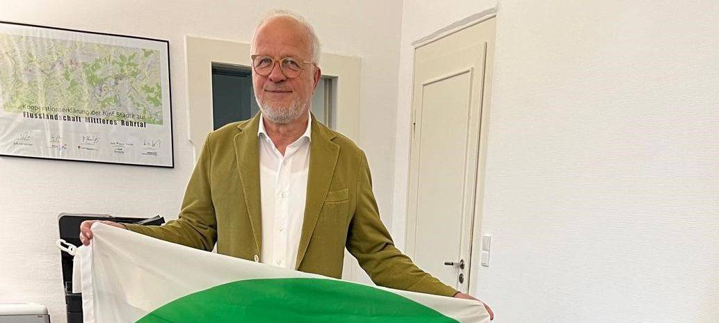 Mayors for Peace-Flaggen wehen heute