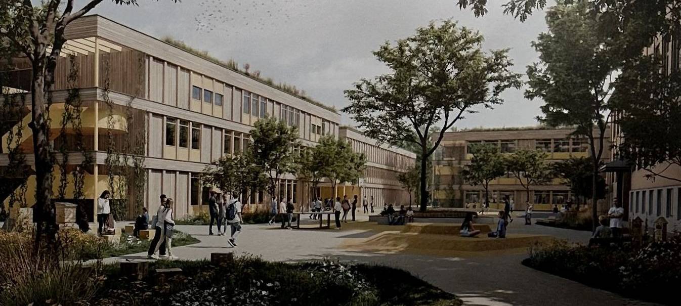 Sieger-Entwurf für erweitertes Gymnasium