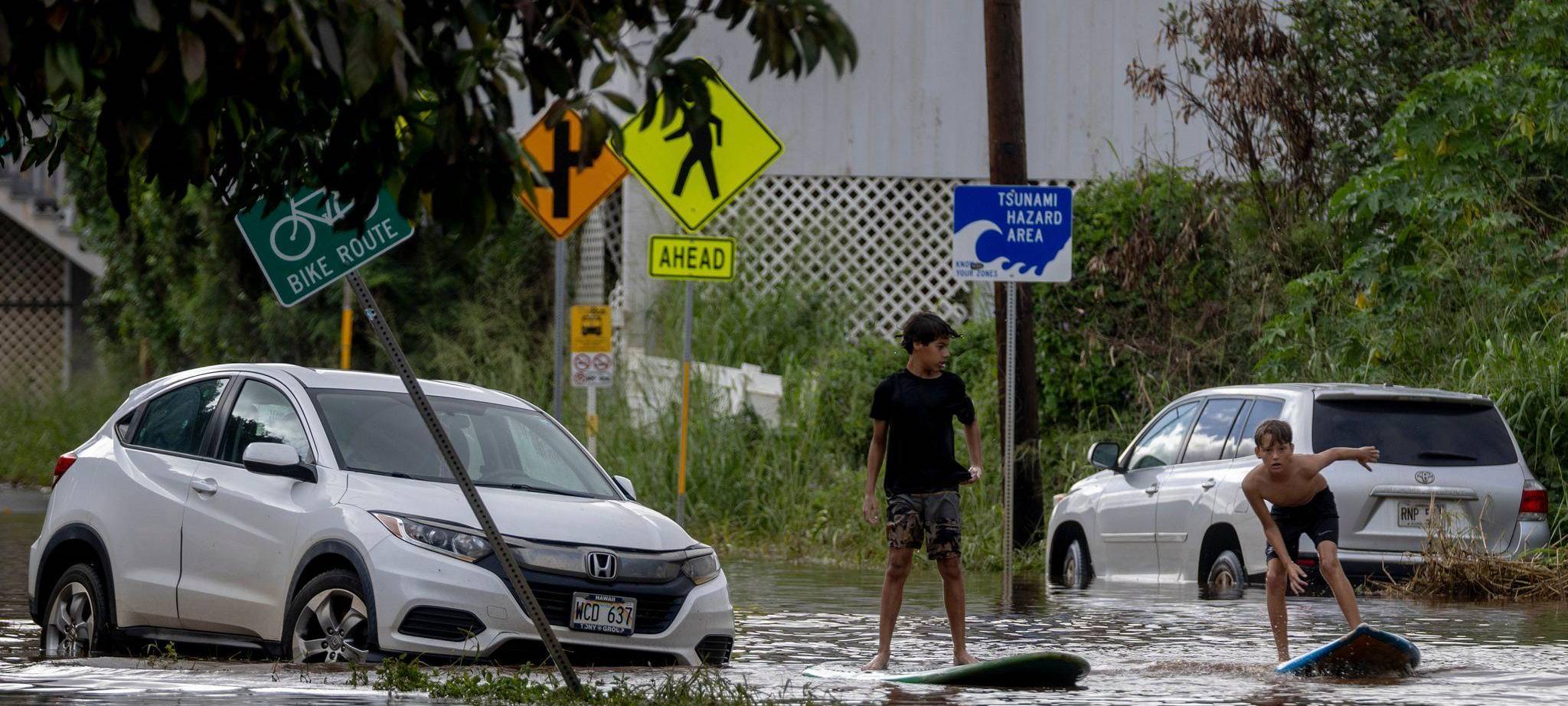 Überschwemmungen auf Hawaii