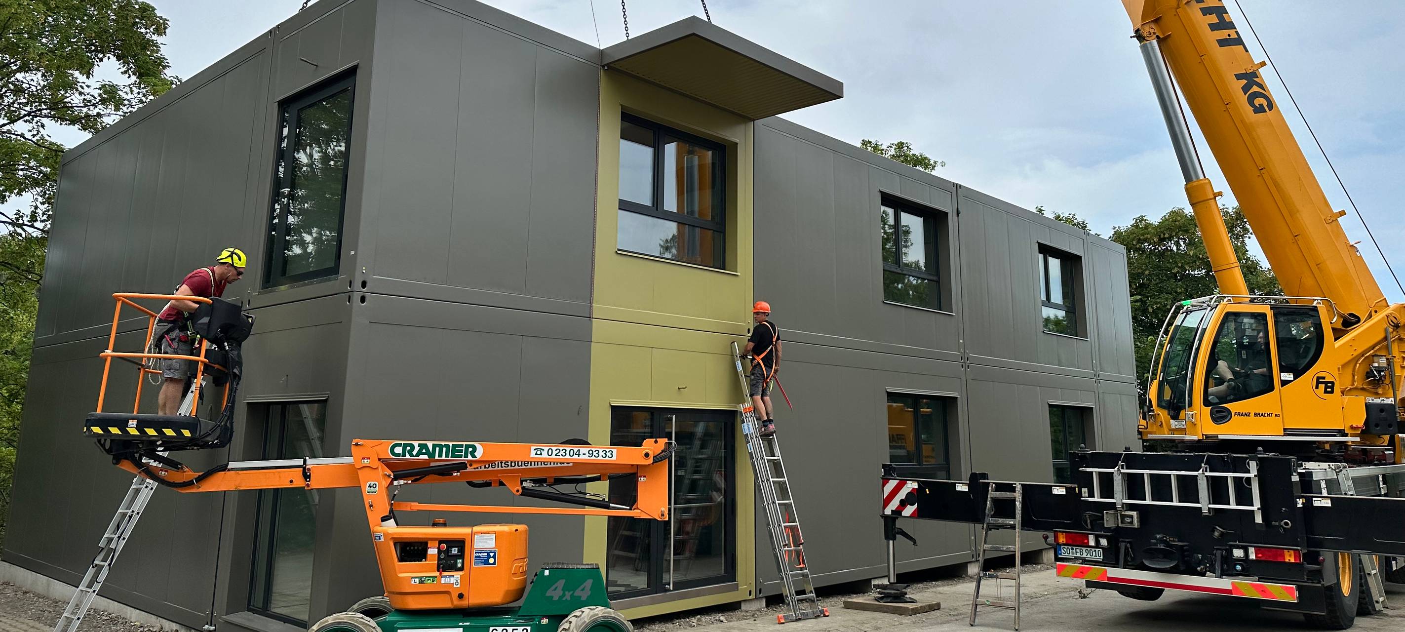 Neue Klassenräume in Schnellbauweise