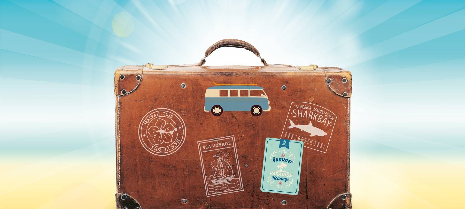 Koffer Reise Strand Sonne Urlaub