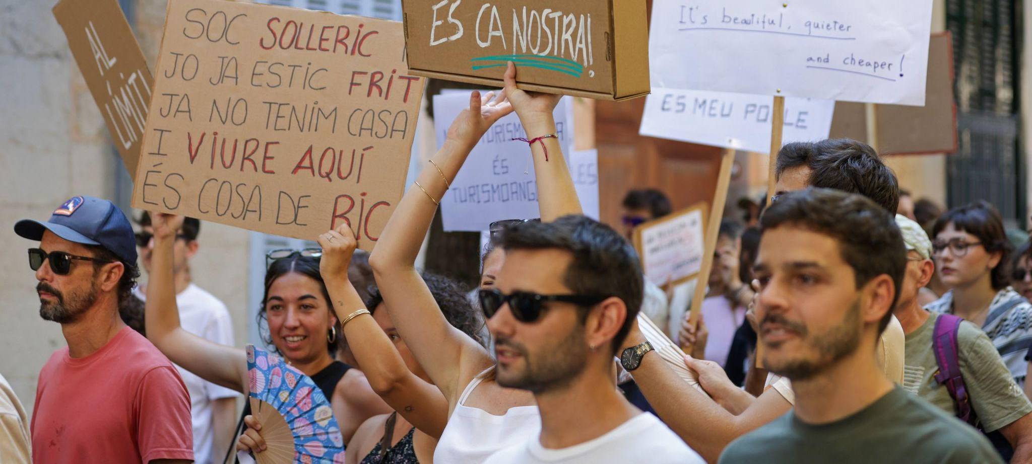 Protest gegen den Massentourismus auf Mallorca