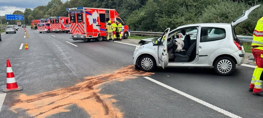 Schwerer Unfall auf A1 bei Schwelm