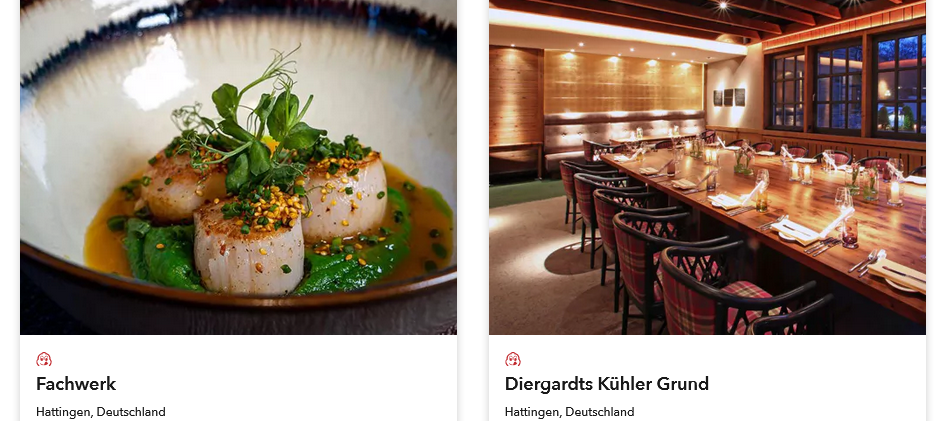 Ausgezeichnete Restaurants bei uns