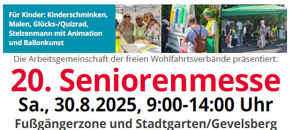 Plakat zur 20. Seniorenmesse in Gevelsberg